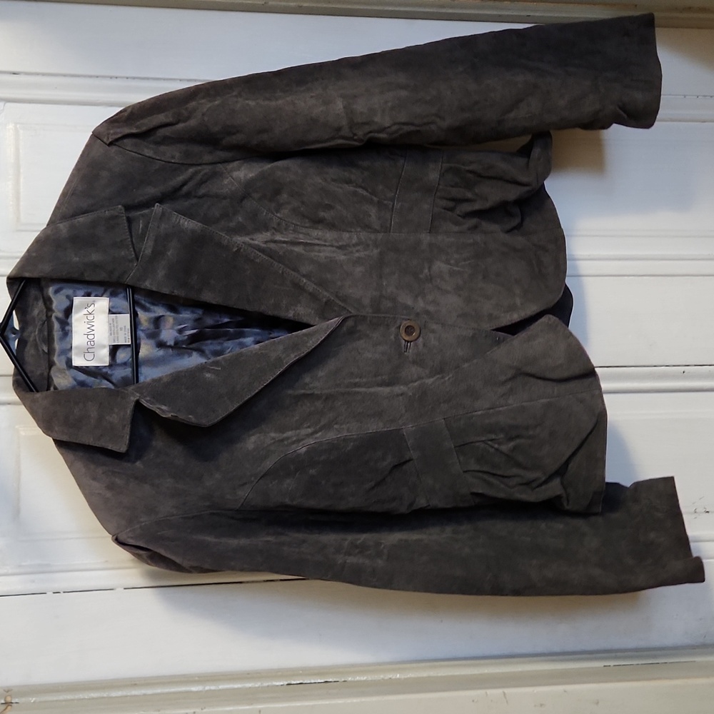 Chadwicks Grey Suede Leather Jacket
